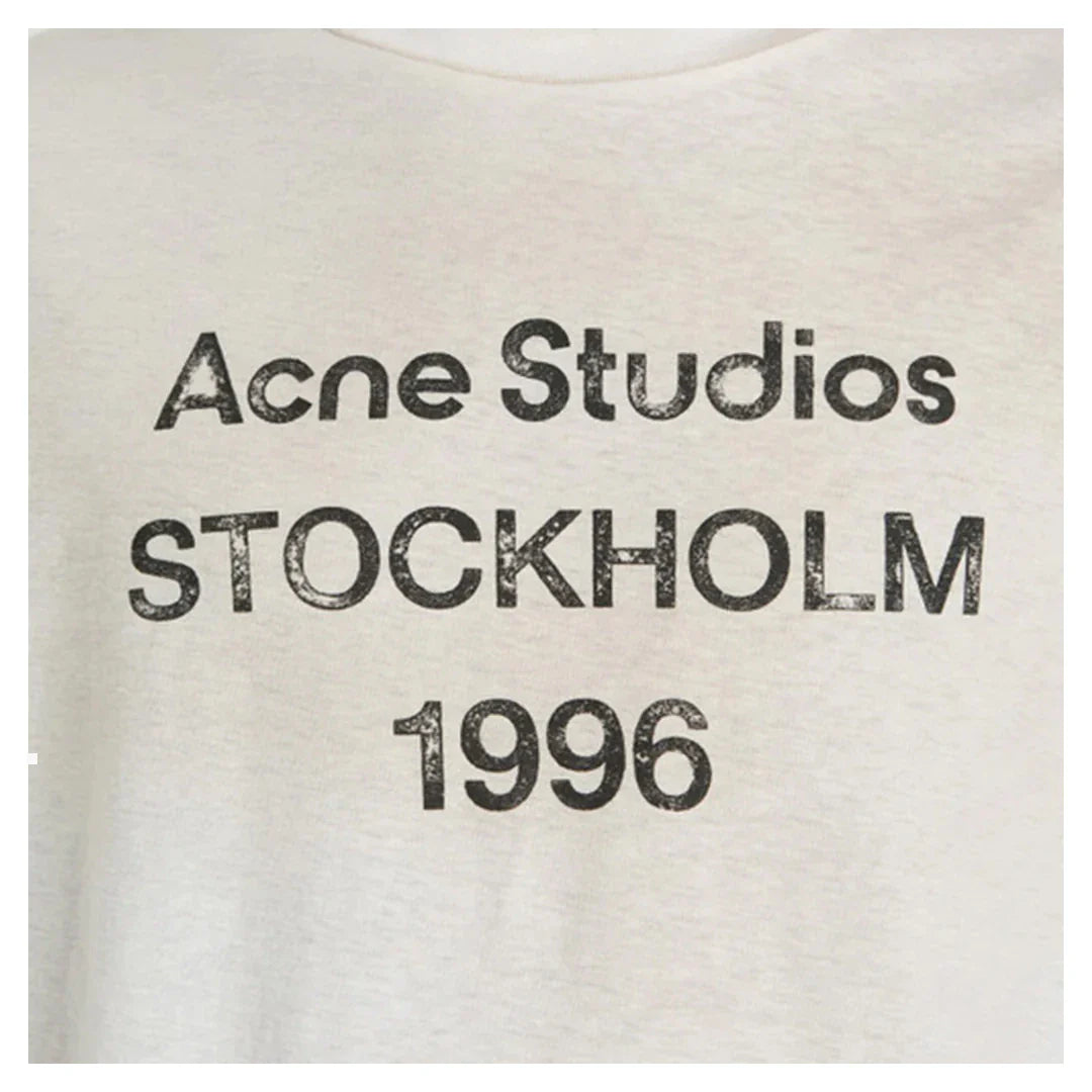 Acne Studios Stockholm Logo T-Shirt Relaxed Fit White