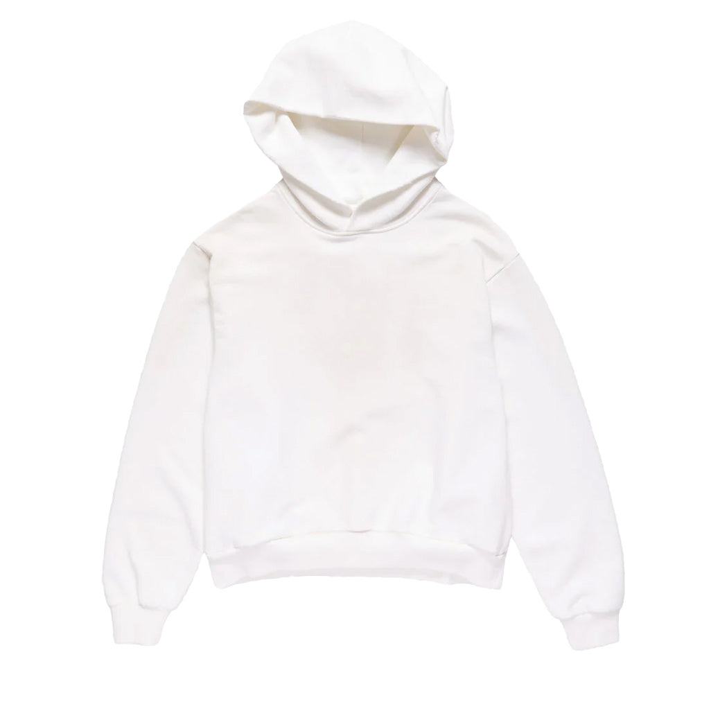 Acne Studios Fleece Logo Hooded Sweater Stockholm 1996 Dusty White
