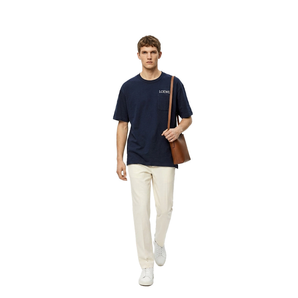 LOEWE Relaxed fit T-shirt in cotton Navy